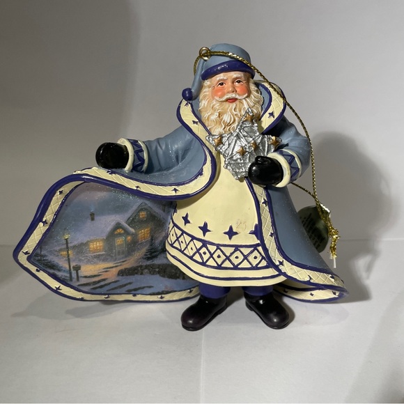 Thomas Kinkade 2003 Starry Winter Night Santa -Ashton Drake -Old World Santa’s - Picture 1 of 9